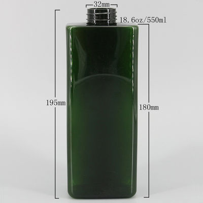 Blackish Green Cuboid 550ml Eco Shampoo Bottles